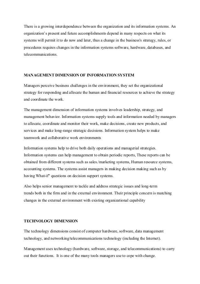 Information Management: The Organizational Dimension